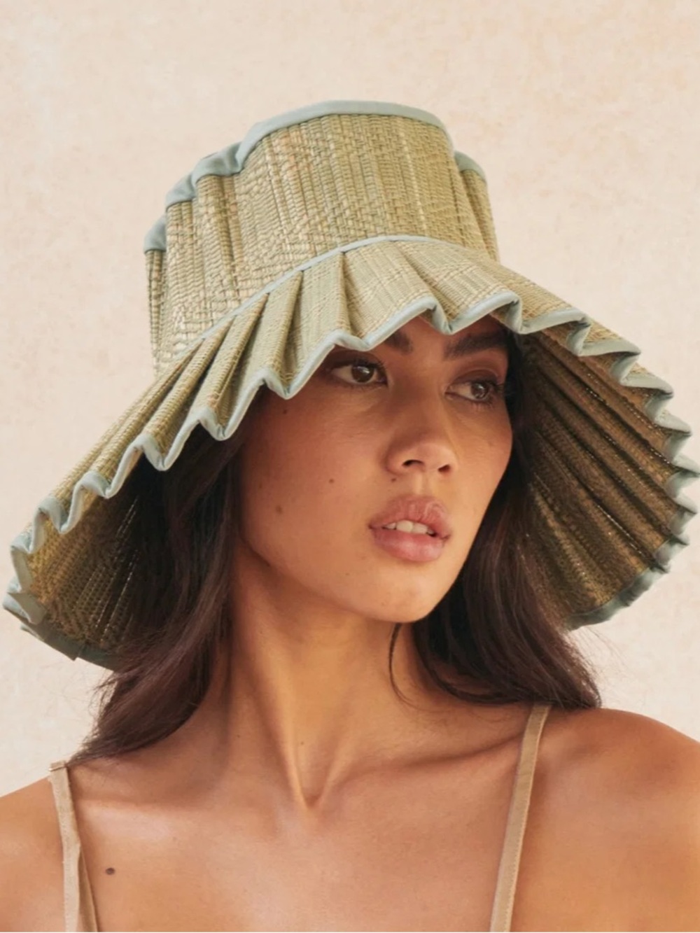 NWT Lorna Murray Sea Foam SPF Capri Hat Green Large